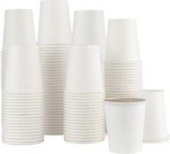 [200 pack] 5 ounce paper hot cups - disposable coffee cup for bathroom, espresso, mouthwash, rinsing, cups logo