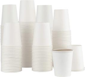 img 4 attached to [200 Pack] 5 Ounce Paper Hot Cups - Disposable Coffee Cup for Bathroom, Espresso, Mouthwash, Rinsing, Cups