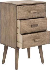 img 3 attached to 🍫 Safavieh Home Pomona Modern Chocolate Brown 3-Drawer Chest: Stylish Storage Solution for Contemporary Interiors