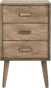 img 2 attached to 🍫 Safavieh Home Pomona Modern Chocolate Brown 3-Drawer Chest: Stylish Storage Solution for Contemporary Interiors