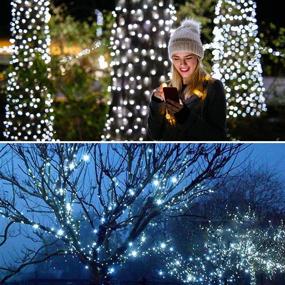 img 3 attached to 🎄 BHCLIGHT 95FT 240 LED Christmas String Lights - Fairy String Lights for Indoor Outdoor Garden Wedding Decoration, Cool White - 8 Lighting Modes, Green Wire