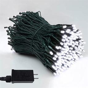 img 4 attached to 🎄 BHCLIGHT 95FT 240 LED Christmas String Lights - Fairy String Lights for Indoor Outdoor Garden Wedding Decoration, Cool White - 8 Lighting Modes, Green Wire