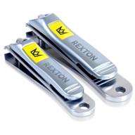 🔪 rexton gear up hub nail clippers: stainless steel set for fingernails & toenails with pouch - sharp & enhanced seo logo