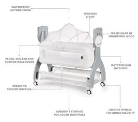 img 1 attached to 🛏️ Dream on Me Cub Portable Bassinet - White