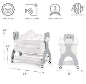 img 2 attached to 🛏️ Dream on Me Cub Portable Bassinet - White