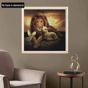 img 3 attached to 5D Diamond Painting Animal: DIY Diamond Art Bird Sheep Lion, Full Drill Rhinestone Kit for Home Decor 12x12inch