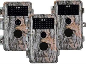 img 4 attached to 📷 Folgtek 3pcs Trail Cameras: Night Vision, Motion Activated, IP66 Waterproof Protection, 24MP 1296P H.264 MP4/MOV Video, Invisible Infrared Light for Hunting - Max Capacity 512GB