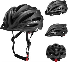 img 4 attached to 🚴 Lixada Adult Bike Helmet: Lightweight, Breathable Safety Gear with Detachable Sun Visor, Rear Light – Ideal for Women and Men Cycling Mountain Bicycle Road Bike, 22.8-24.4in