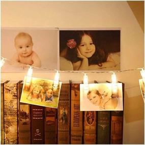 img 2 attached to 🌟 CADNLY String Lights with Clips - Decorative LED Fairy Lights for Polaroid Pictures - Battery Operated Bedroom Wall Display - Dorm Room Decor