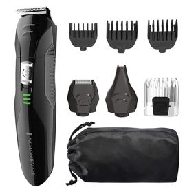 img 4 attached to 🧔 Remington All-in-One Grooming Kit PG6025: Lithium Powered 8 Piece Set - Trimmer, Shaver, Clippers, Beard & Stubble Combs