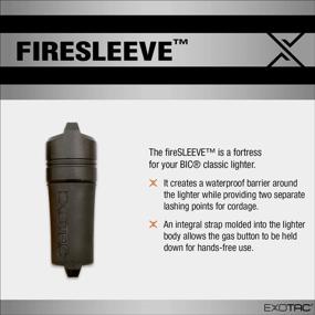 img 3 attached to 🔥 EXOTAC fireSLEEVE Waterproof Lighter Holder Case with No Lighter - Black