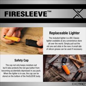 img 1 attached to 🔥 EXOTAC fireSLEEVE Waterproof Lighter Holder Case with No Lighter - Black