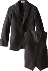 img 1 attached to 👔 Big Boys' Boys Tailored Three-Piece Tuxedo Set by AXNY