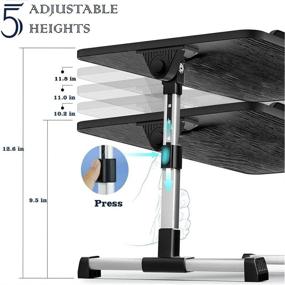 img 1 attached to 🛏️ Diverse Top Bed Desk - Portable Laptop Stand for Bed & Couch - Foldable Tray for Sofa Couch Floor