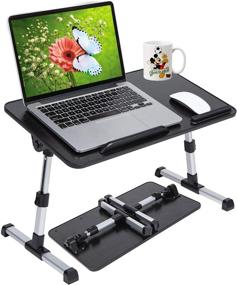 img 4 attached to 🛏️ Diverse Top Bed Desk - Portable Laptop Stand for Bed & Couch - Foldable Tray for Sofa Couch Floor