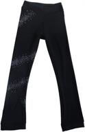 skating practice trousers rhinestones leggings sports & fitness in other sports logo
