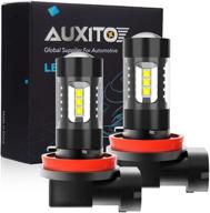 auxito h8 h11 h16 led fog light bulbs: high power, 1800 lumens, 6500k xenon white - pack of 2 logo