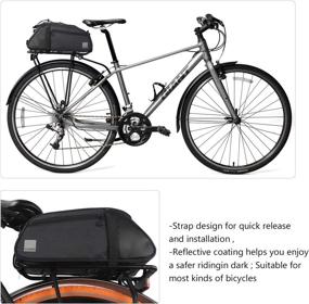 img 2 attached to 🚲 Versatile and Durable ArcEnCiel Water-Resistant Bike Bag: Ideal for Mountain and Road Bikes, Double-Sided Rear Rack Tail Bag for Efficient Cycling