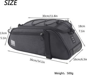 img 3 attached to 🚲 Versatile and Durable ArcEnCiel Water-Resistant Bike Bag: Ideal for Mountain and Road Bikes, Double-Sided Rear Rack Tail Bag for Efficient Cycling