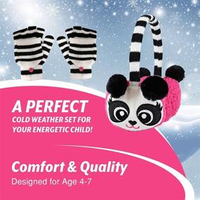 img 2 attached to 🧣 Stay Warm and Stylish with PEAK Earmuff Finger Gloves: Weather Girls' Accessories