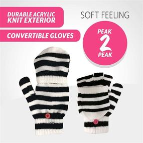 img 1 attached to 🧣 Stay Warm and Stylish with PEAK Earmuff Finger Gloves: Weather Girls' Accessories