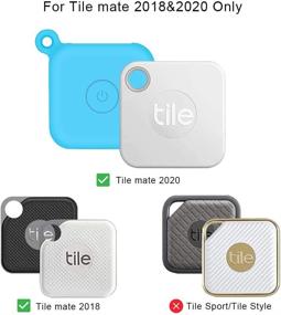 img 3 attached to Силиконовый чехол с карабином для Tile Pro с защитой от царапин, легкий мягкий защитный чехол светящийся в темноте - Чехол для ключа Tile Pro (светящийся синий)