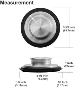 img 3 attached to 🚰 Stainless Steel Kitchen Sink Stopper - 3 3/8 inch (8.57cm) Diameter, Perfect for Standard 3 1/2 Inch (3.5 Inch) Kitchen Drain Size