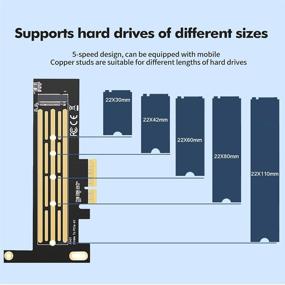 img 1 attached to Адаптер DMLIANKE M.2 NVME PCIe с низкопрофильным креплением - SSD M Key на расширительную карту хост-контроллера PCI-e 3.0 x4 для размеров 2230/2242/2260/2280/22110 (одиночный; AHCI не поддерживается)