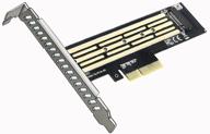 dmlianke m.2 nvme pcie adapter with low profile bracket - m key ssd to pci-e 3.0 x4 host controller expansion card for 2230/2242/2260/2280/22110 (single; ahci not supported) logo