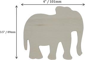 img 2 attached to Pack of 12 Ready-to-Paint or Decorate 4 Inch Unfinished Wooden Elephant Shapes - Creative Hobbies