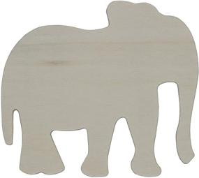 img 3 attached to Pack of 12 Ready-to-Paint or Decorate 4 Inch Unfinished Wooden Elephant Shapes - Creative Hobbies