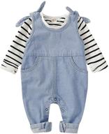 👶 saeaby toddler infant baby girls denim jumpsuit romper overalls - cute jeans outfits for baby girls logo