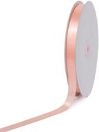 🎨 creative ideas 5/8-inch by 100 yard solid satin ribbon in light peach - versatile craft accessory logo