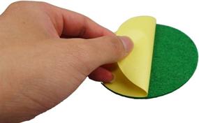 img 2 attached to Enhance Your Air Hockey Experience with Kasteco 6 🏓 Pack Self Adhesive Green Mallet Felt Pads - Size: 94mm