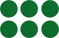 enhance your air hockey experience with kasteco 6 🏓 pack self adhesive green mallet felt pads - size: 94mm логотип