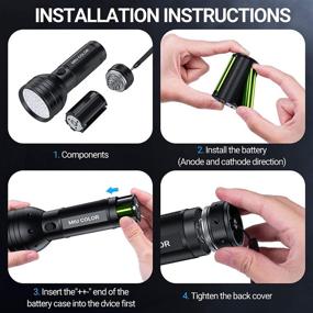 img 1 attached to 🔦 MIU COLOR 51-LED UV Flashlight | 395nm Black Light for Dog Urine Detection, Dry Stain Inspection, and Scorpion Hunting