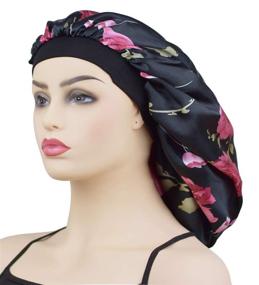 img 2 attached to 🌙 Ultimate Satin Hair Bonnet: Extra Large Sleep Cap for Long Hair, Curly Hair & Braids