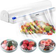 🔒 arteiwo household reusable food plastic wrap dispenser with cutter and tin/aluminum foil dispenser - bpa free, 12 inch x 250 ft max replace roll, includes 1 plastic wrap logo
