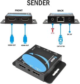 img 1 attached to Усилитель HDMI через CAT5/CAT6 с ИК-поддержкой - до 164 футов дальность - выход на петлю - распределение сигнала Full HD 1080p (EX-165C+)