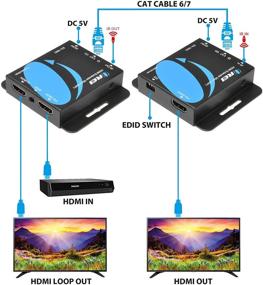 img 3 attached to Усилитель HDMI через CAT5/CAT6 с ИК-поддержкой - до 164 футов дальность - выход на петлю - распределение сигнала Full HD 1080p (EX-165C+)