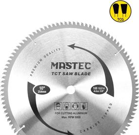 img 2 attached to 🔪 Master 10-Inch 100T Carbide Tooth TCG Saw Blade for Cutting Aluminum with 5/8-Inch Arbor