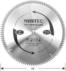 img 1 attached to 🔪 Master 10-Inch 100T Carbide Tooth TCG Saw Blade for Cutting Aluminum with 5/8-Inch Arbor