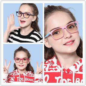 img 3 attached to MAXJULI Kids Blue Light Blocking Glasses: 👓 Protect Your Child's Eyes from Harmful Screen Time