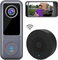2021 upgraded xtu wifi video doorbell camera with chime - wired, 2k ultra hd, 2-way audio, night vision, easy installation, motion detection (existing doorbell wiring required) logo