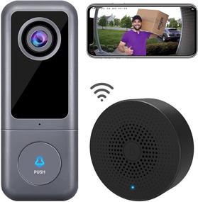 img 4 attached to 2021 Upgraded XTU WiFi Video Doorbell Camera with Chime - Wired, 2K Ultra HD, 2-Way Audio, Night Vision, Easy Installation, Motion Detection (Existing Doorbell Wiring Required)