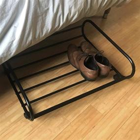 img 1 attached to 🛏️ Efficient Space-Saving Storage: MyGift 24-Inch Rolling Metal Under-Bed Storage Cart with Rotating Wheels