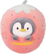 🐧 arelux 18" penguin plush pillow: adorable strawberry stuffed animal for kids - soft, huggable, kawaii squishy anime penguin plushie - perfect gifts for boys and girls on halloween and christmas logo