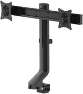 🖥️ monoprice dual monitor low profile flat clamp mount - black: enhance your workspace with the workstream collection for 27 inch screens логотип