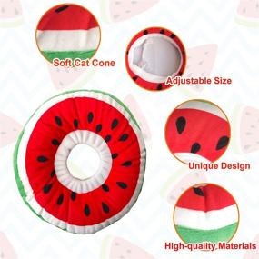 img 2 attached to 🐱 Firecos Soft Adjustable Cat Cone Collar: Comfortable Kitten Recovery Pillow after Surgery for Dogs and Cats