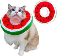 🐱 firecos soft adjustable cat cone collar: comfortable kitten recovery pillow after surgery for dogs and cats logo